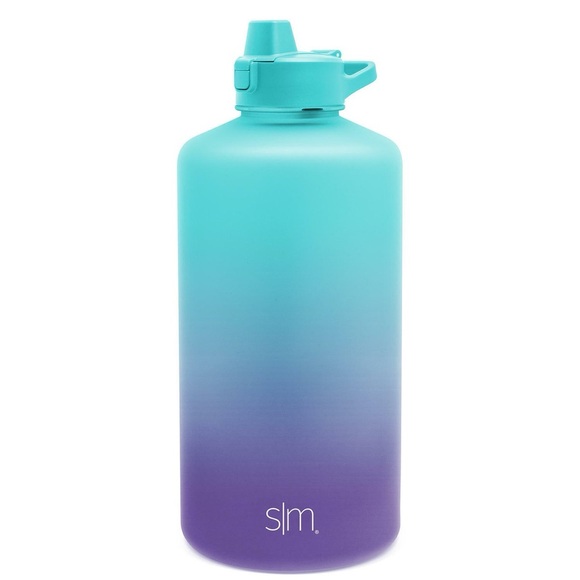 Simple Modern Gradient Water Bottle - Teal and Purple - Picture 1 of 2